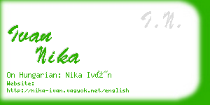 ivan nika business card